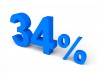 34%, パーセント, 販売 - 高解像度・大きいサイズのイメージをダウンロードするためにはクリックして下さい。